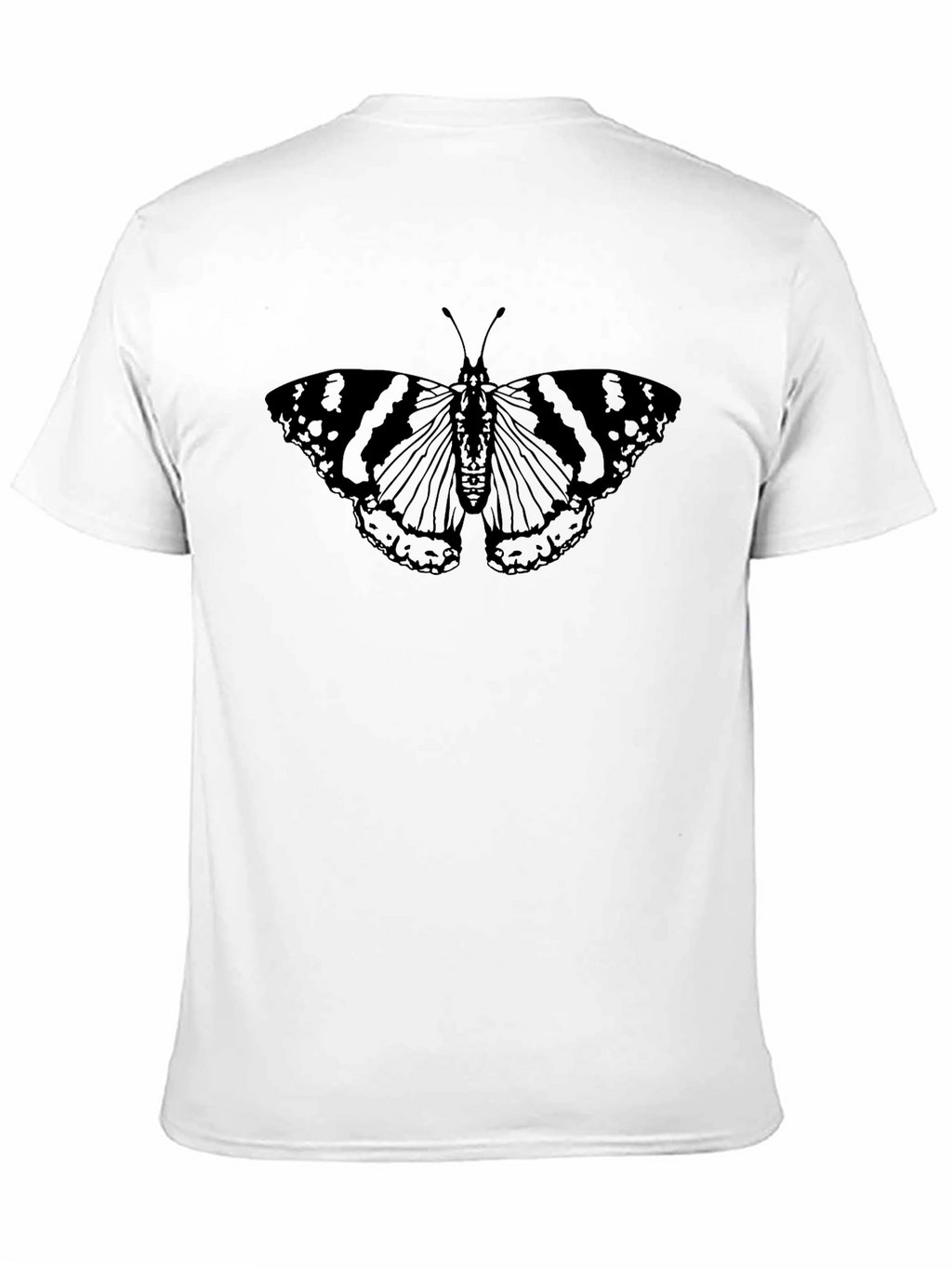 Butterfly Graphic Print Black T-Shirt