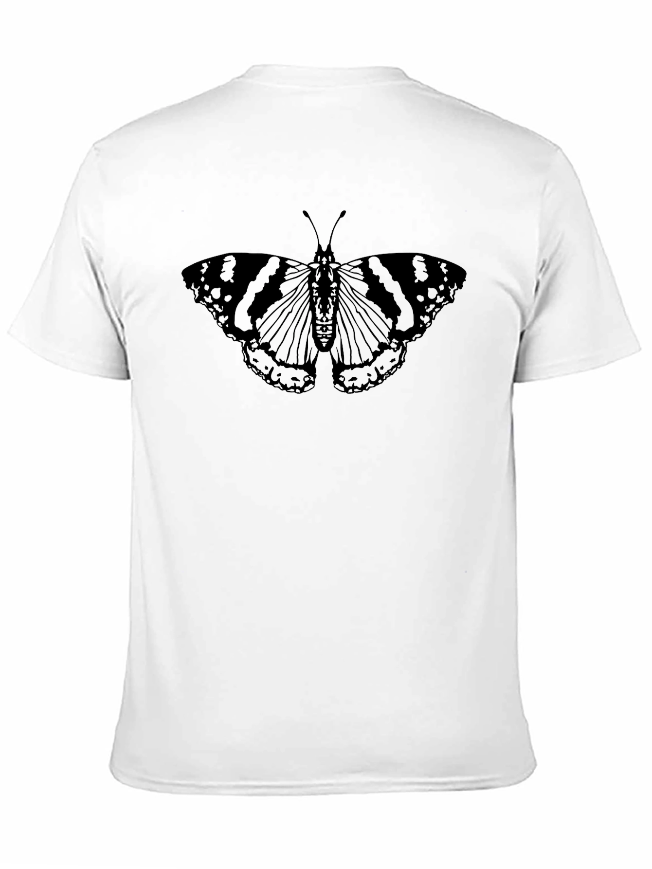 Butterfly Graphic Print Black T-Shirt