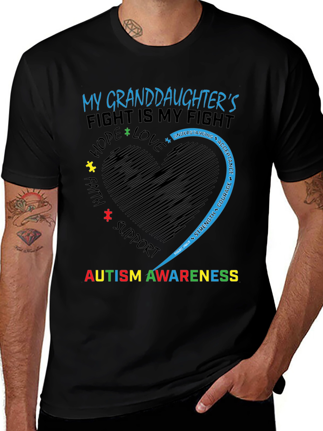 Autism Awareness Granddaughter T-Shirt