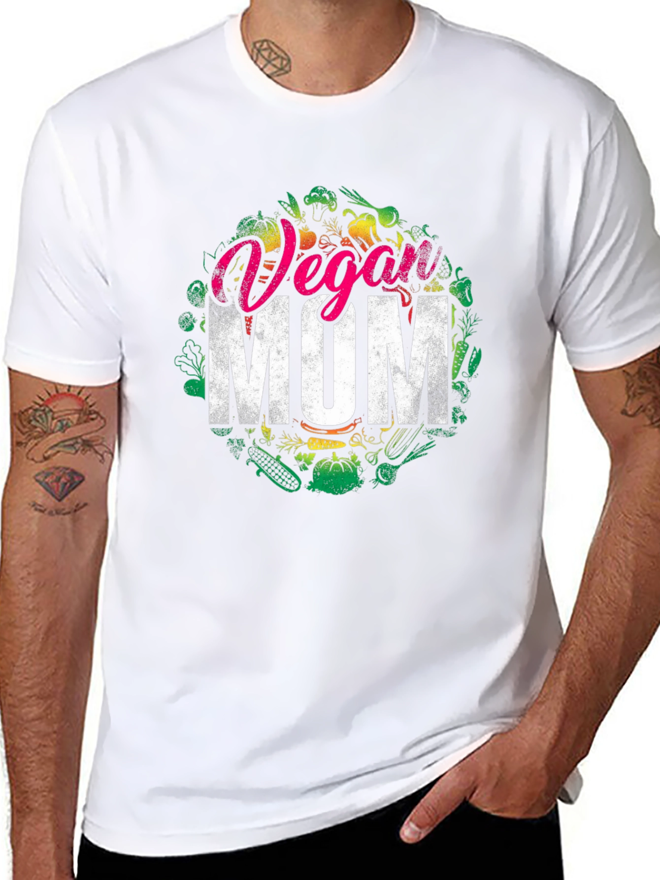 Vegan Mom Graphic Tee - Plant-Based Lifestyle Shirt