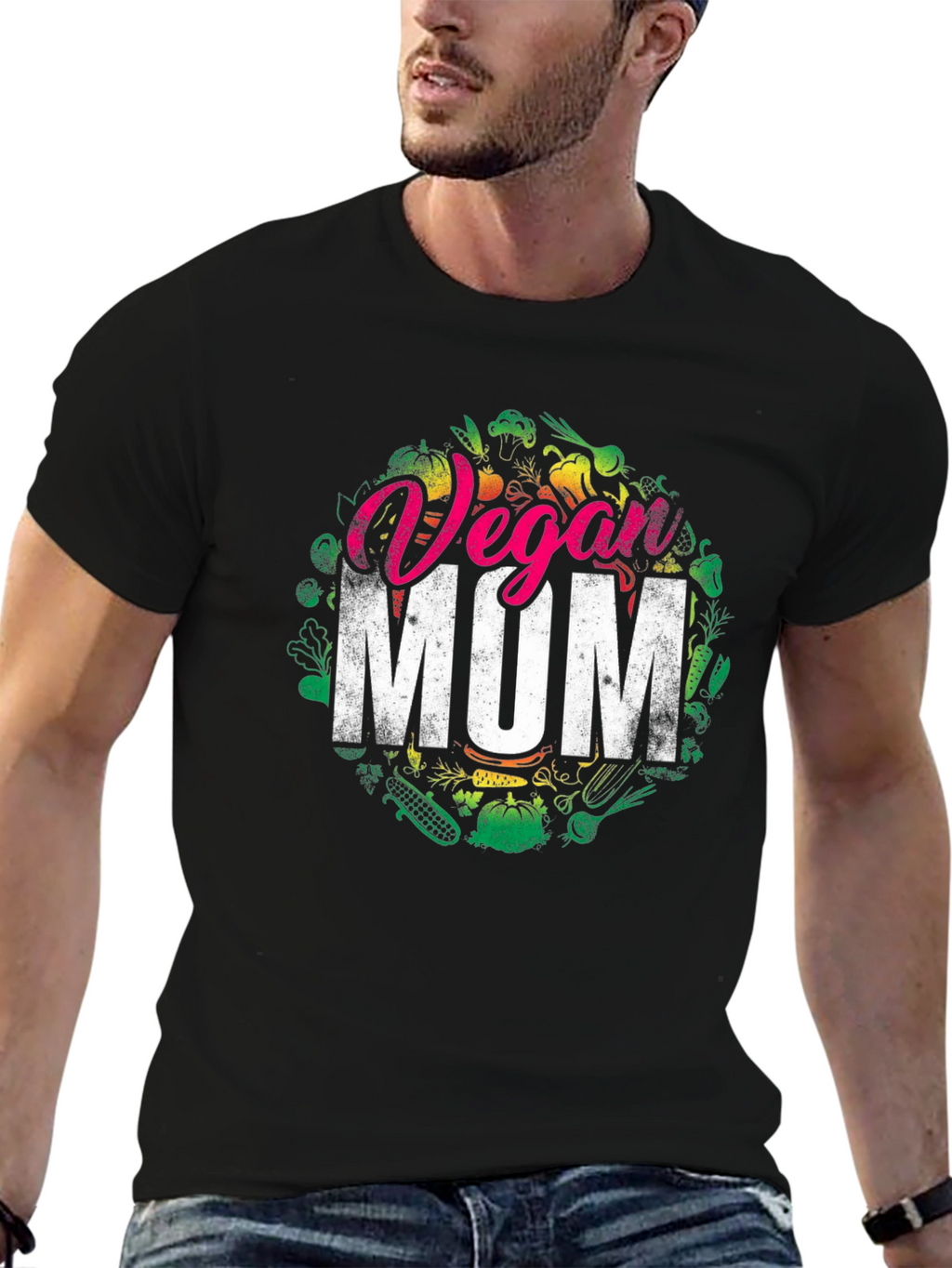 Vegan Mom Graphic Tee - Plant-Based Lifestyle Shirt