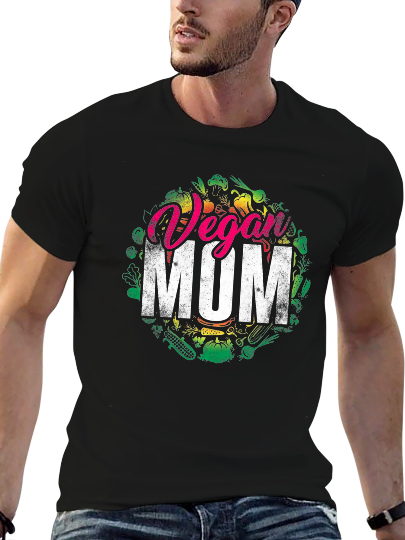 Vegan Mom Graphic Tee - Plant-Based Lifestyle Shirt