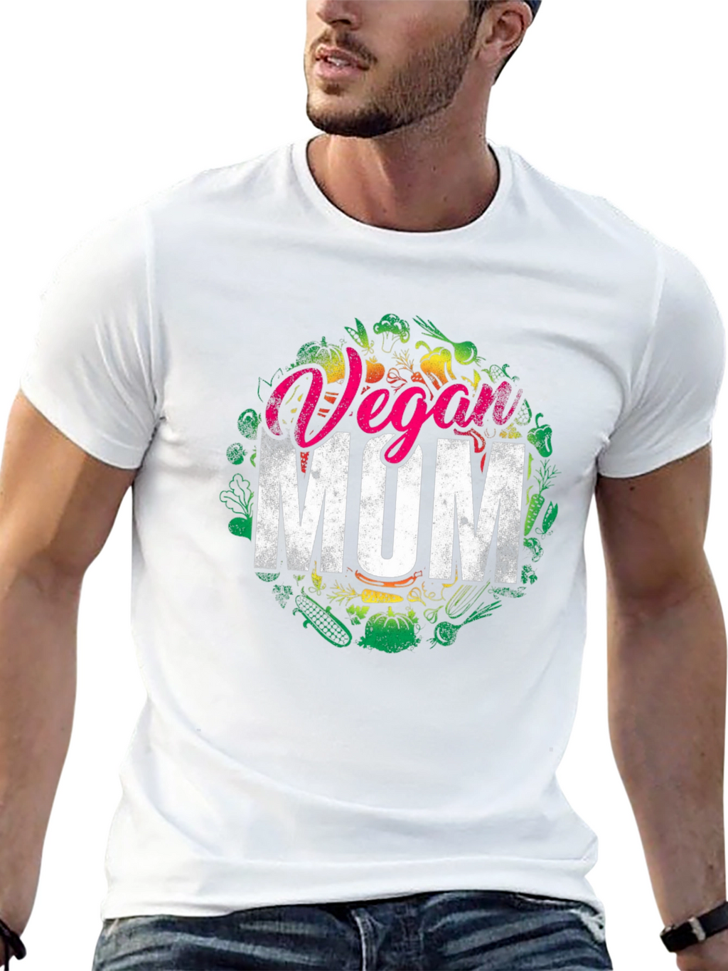 Vegan Mom Graphic Tee - Plant-Based Lifestyle Shirt
