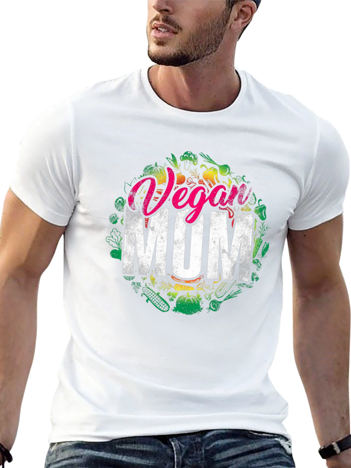 Vegan Mom Graphic Tee - Plant-Based Lifestyle Shirt