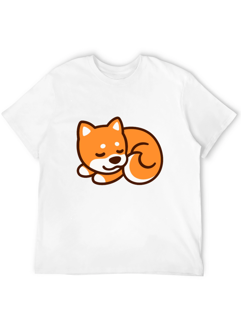 Cute Shiba Inu Dog Graphic T-Shirt - Black