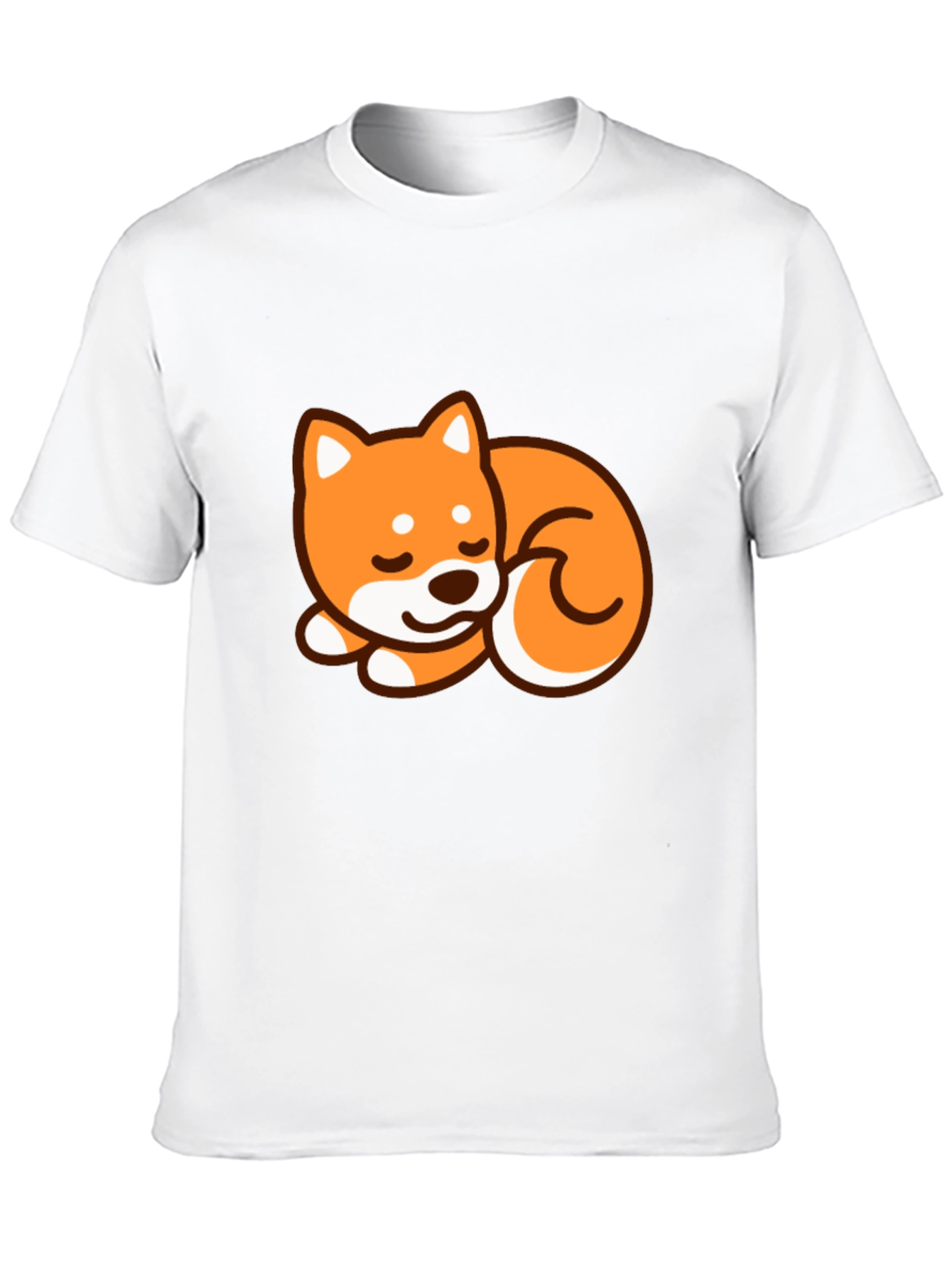 Cute Shiba Inu Dog Graphic T-Shirt - Black