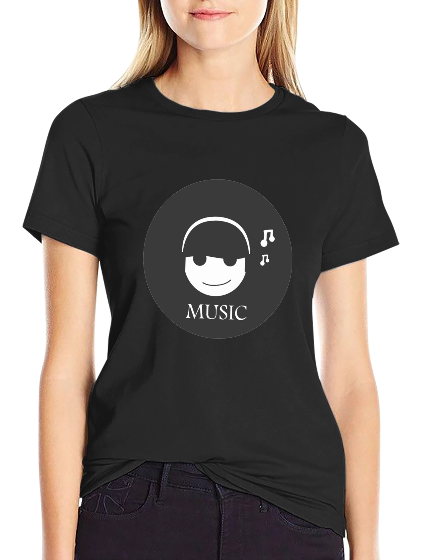 Music Lover Tee - Black Graphic T-Shirt