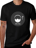 Music Lover Tee - Black Graphic T-Shirt