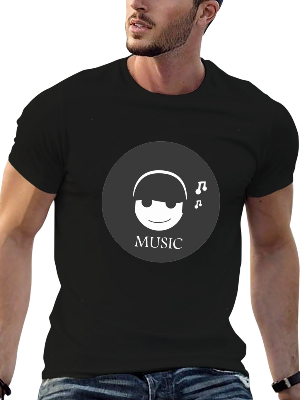 Music Lover Tee - Black Graphic T-Shirt
