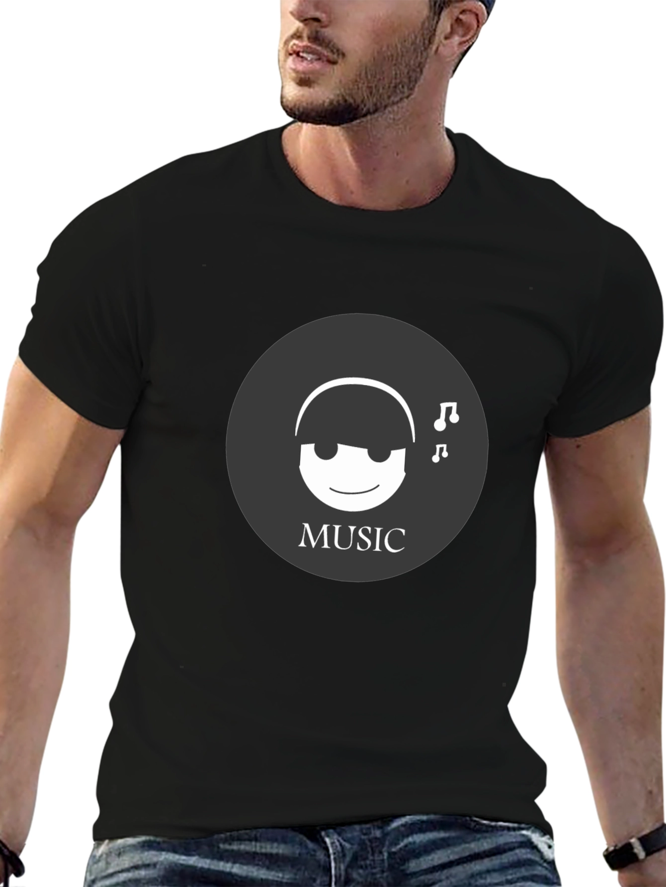 Music Lover Tee - Black Graphic T-Shirt