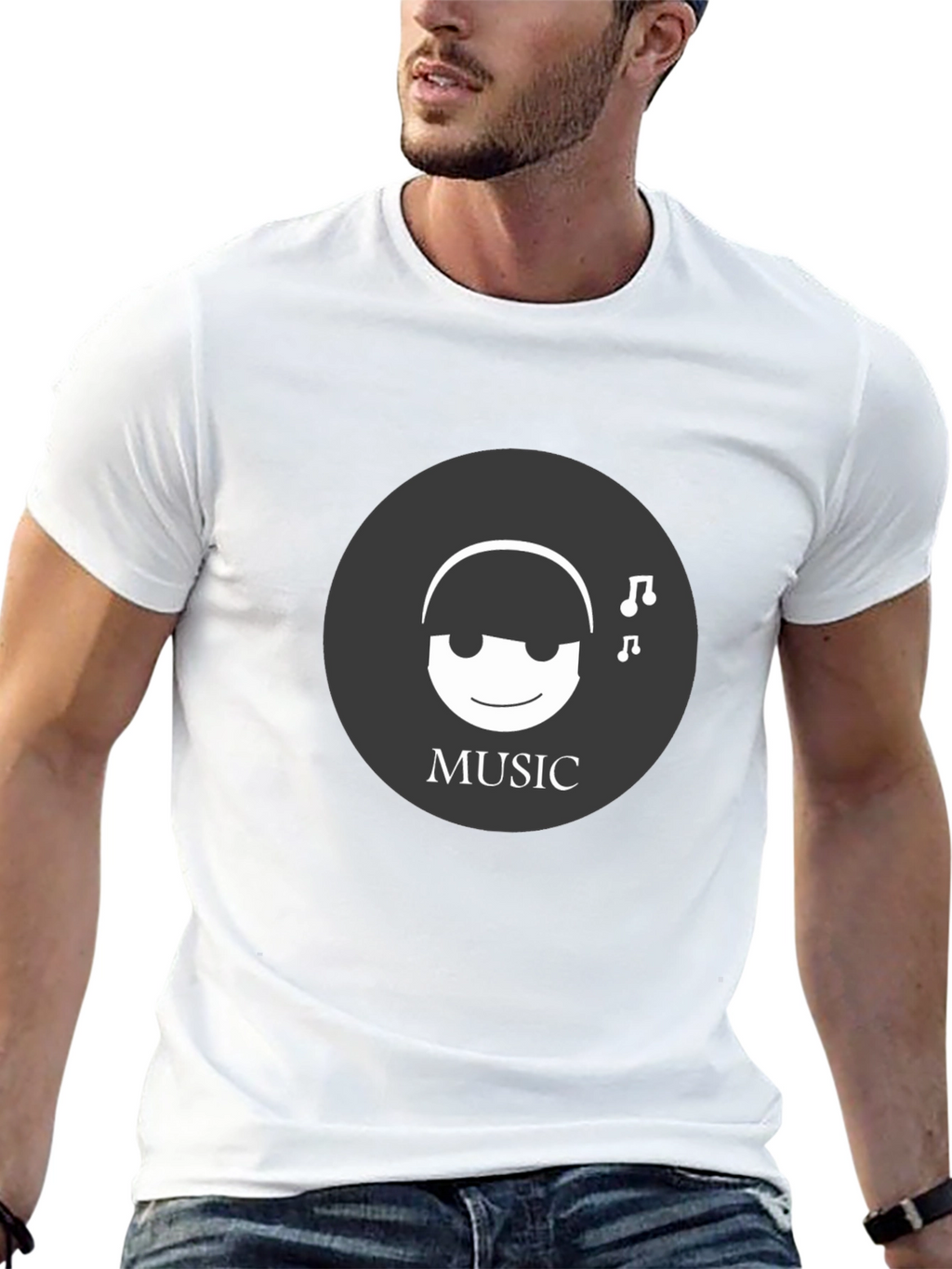 Music Lover Tee - Black Graphic T-Shirt