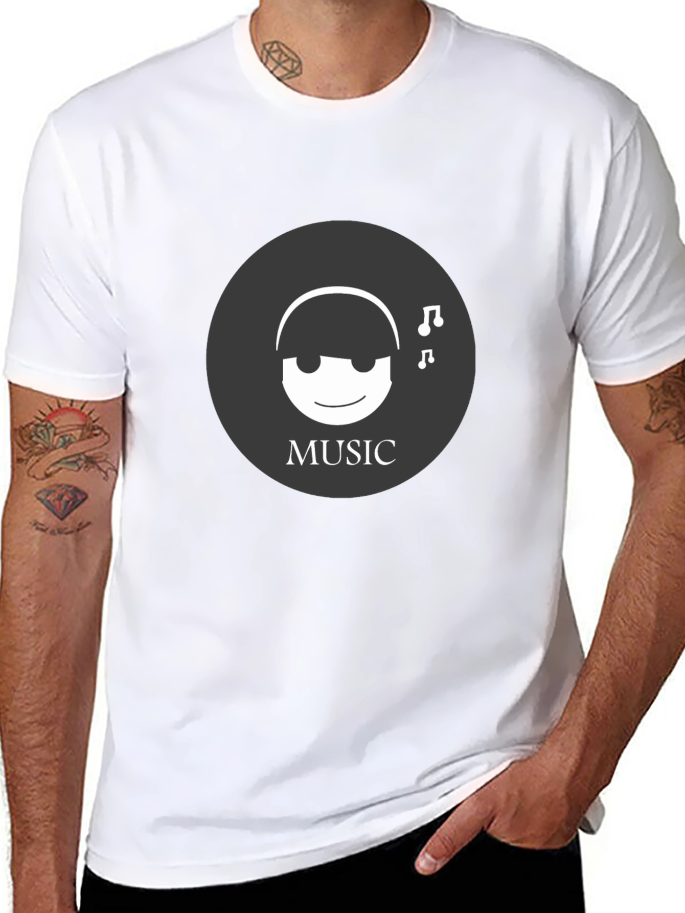 Music Lover Tee - Black Graphic T-Shirt