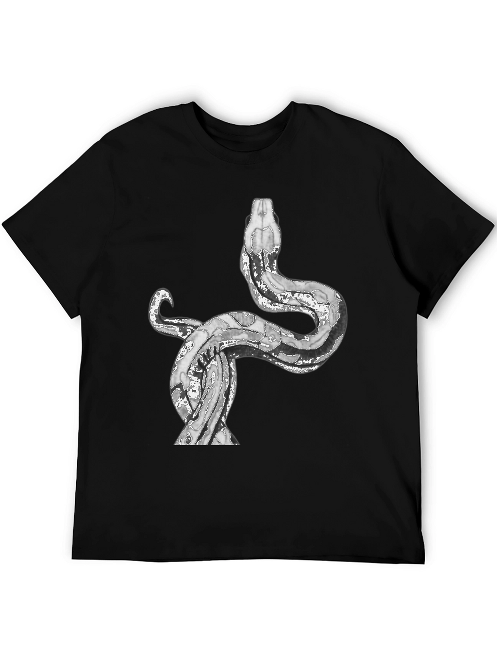 Snake Graphic Tee - Black Cotton Blend
