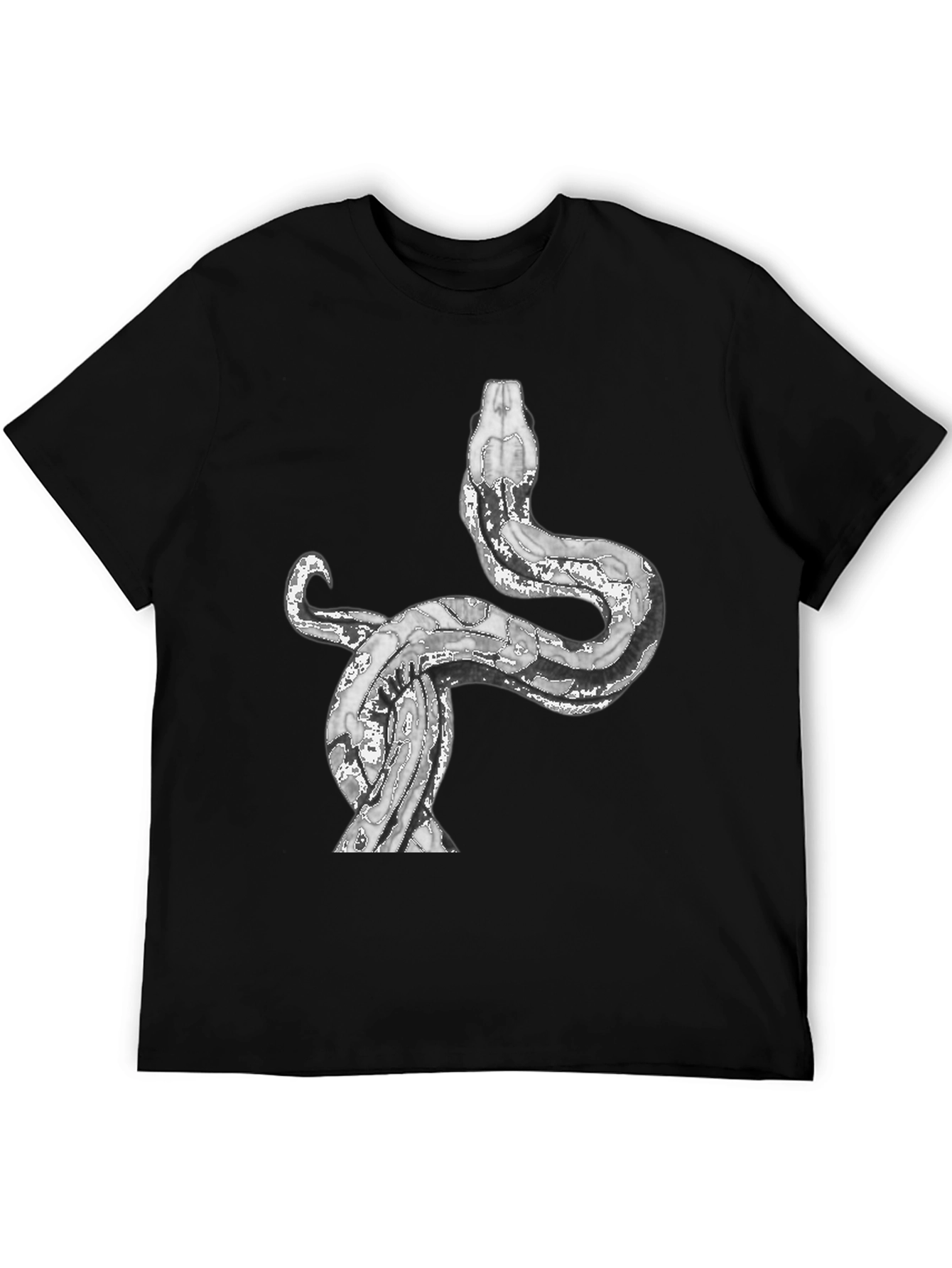 Snake Graphic Tee - Black Cotton Blend