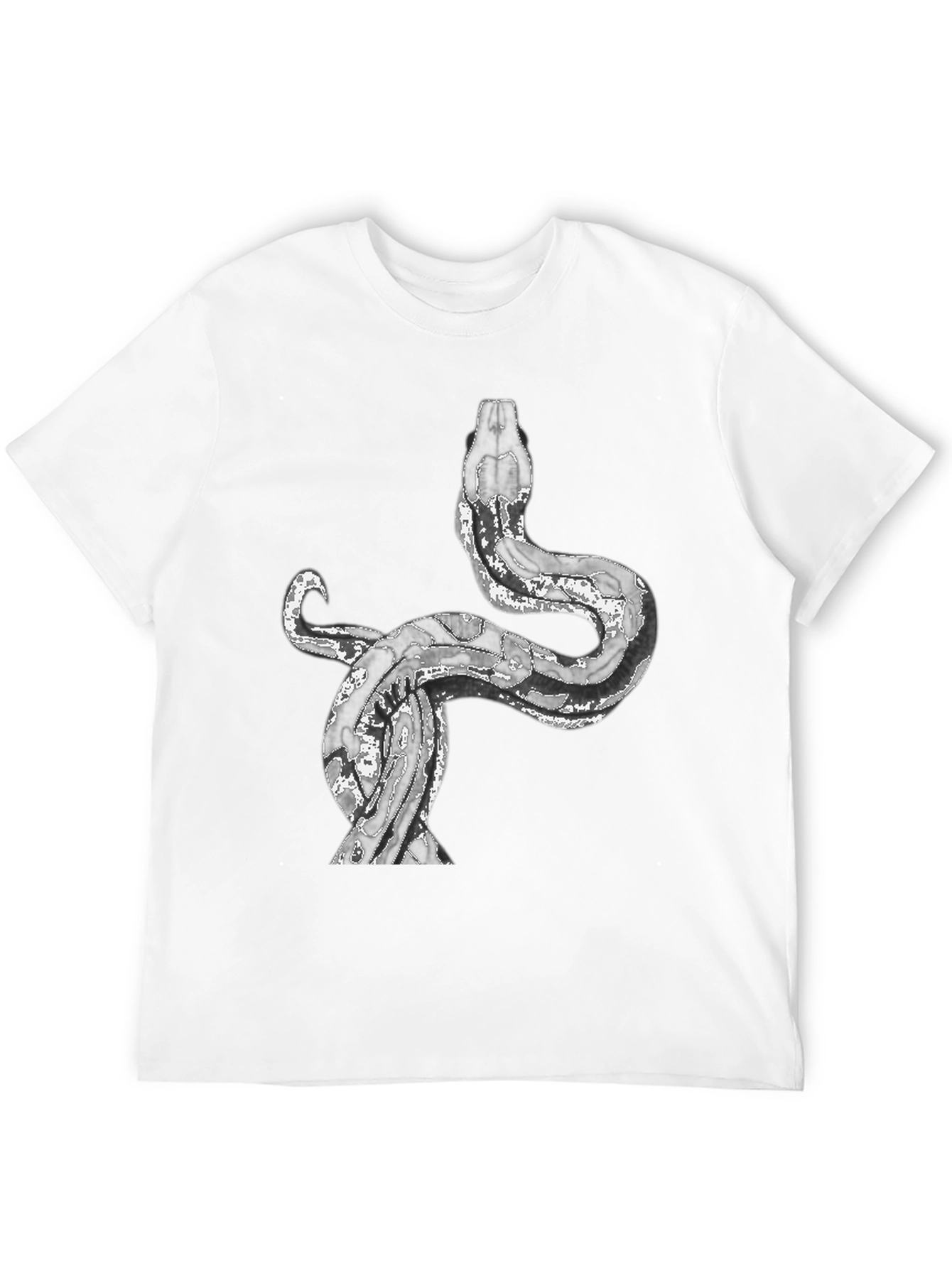 Snake Graphic Tee - Black Cotton Blend