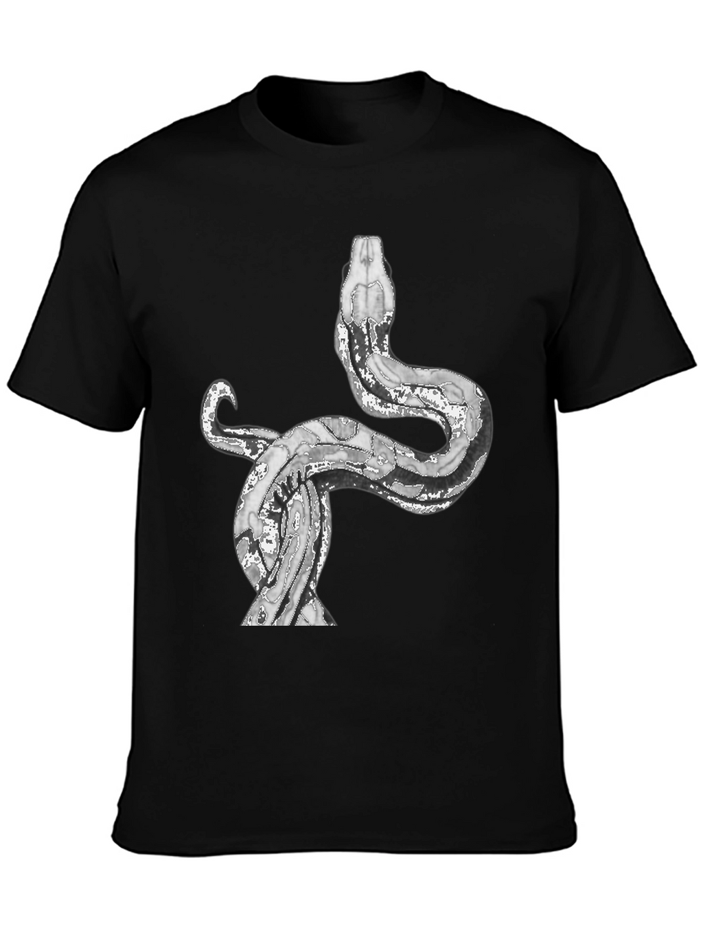 Snake Graphic Tee - Black Cotton Blend