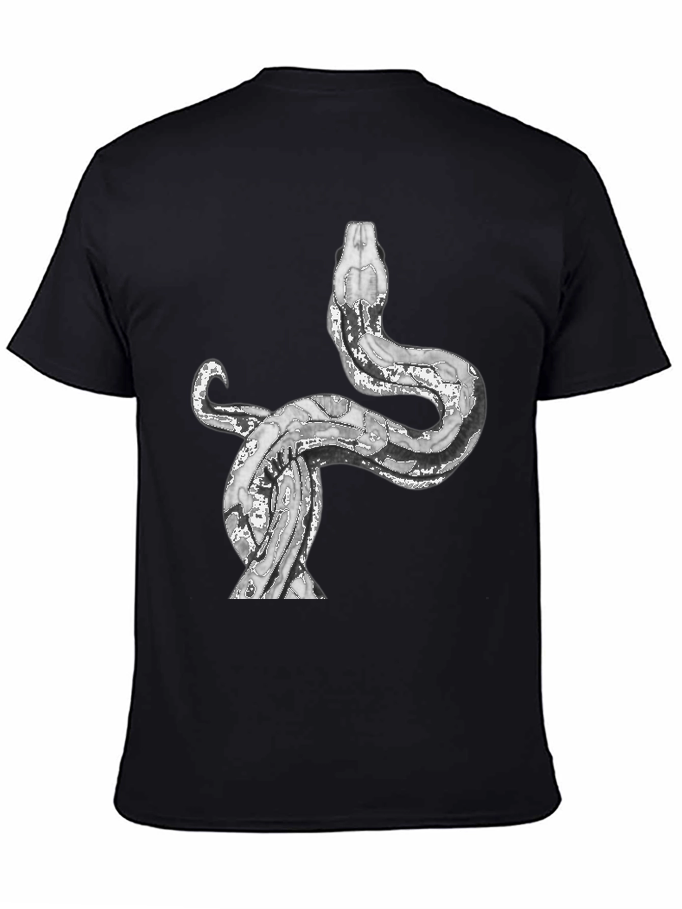 Snake Graphic Tee - Black Cotton Blend