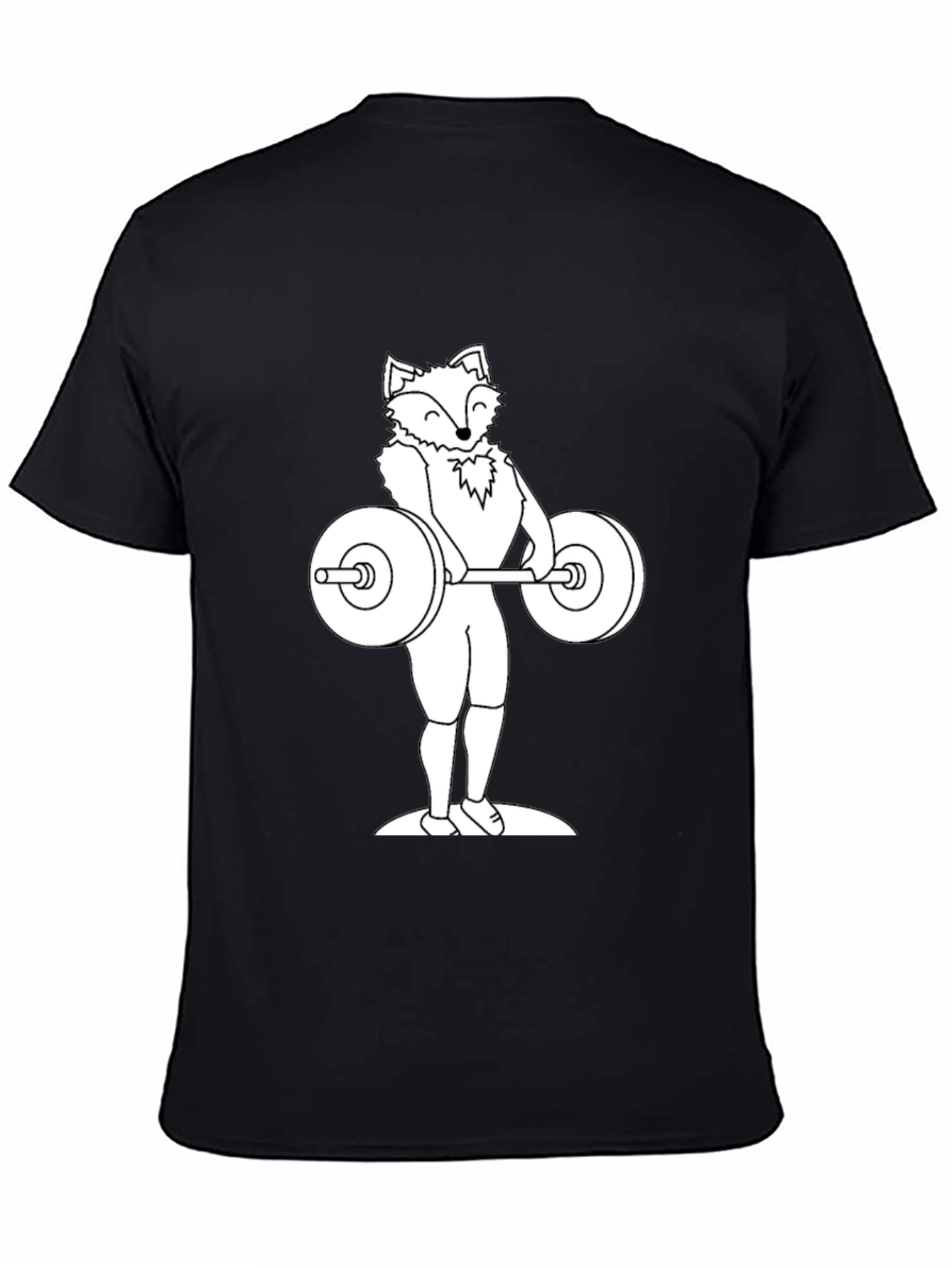Fox Lifting Weights Graphic Tee - Black T-Shirt