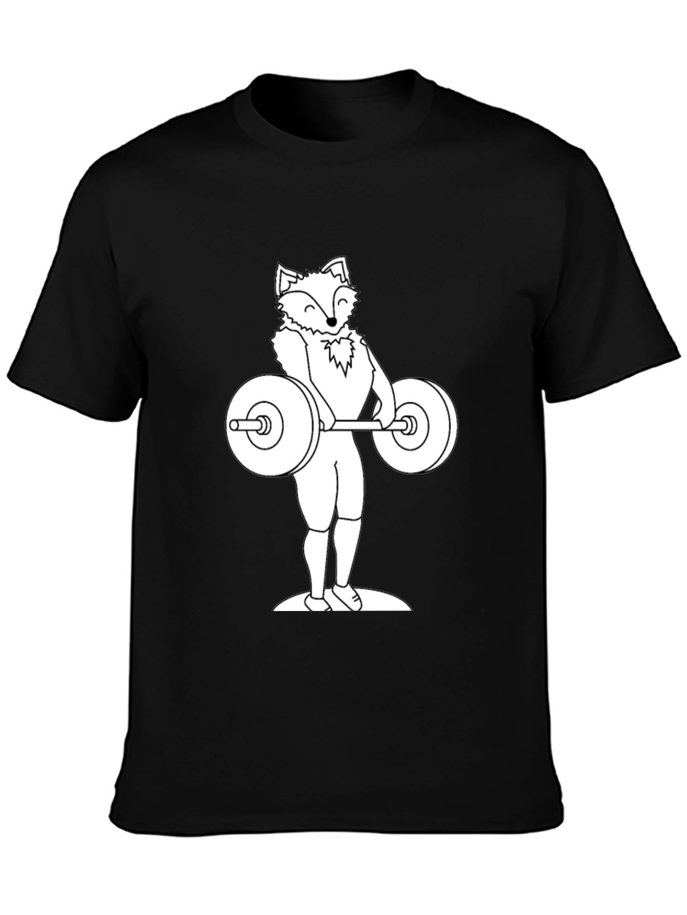Fox Lifting Weights Graphic Tee - Black T-Shirt