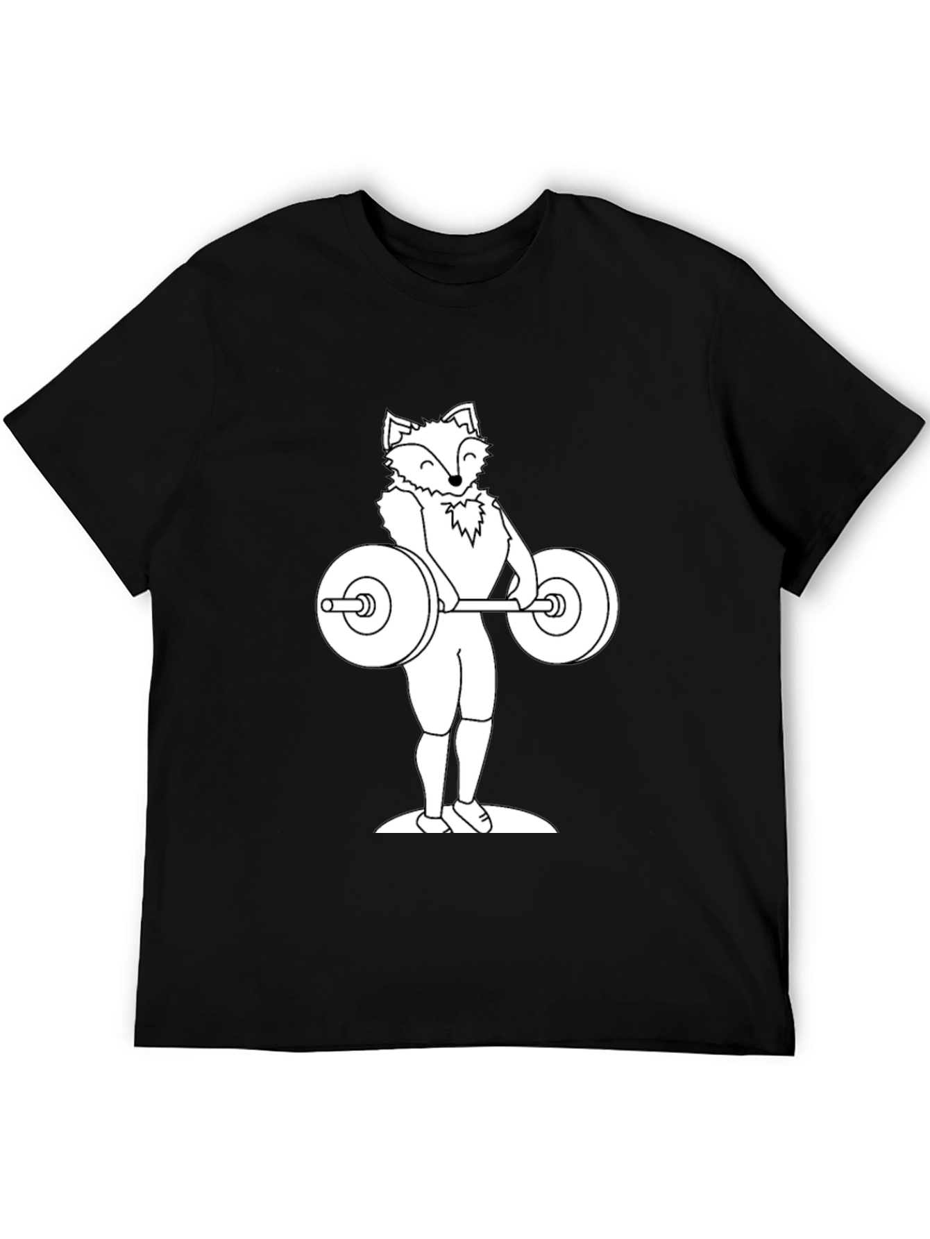 Fox Lifting Weights Graphic Tee - Black T-Shirt