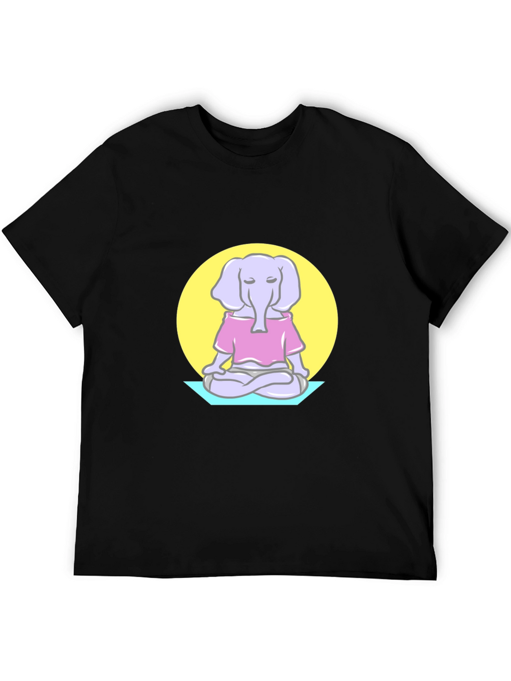 Zen Elephant T-Shirt - Meditating Animal Graphic Tee
