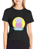 Zen Elephant T-Shirt - Meditating Animal Graphic Tee