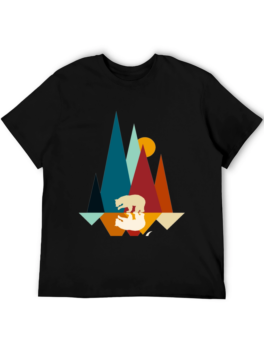 Mountain Bear Graphic Tee - Nature Inspired Design