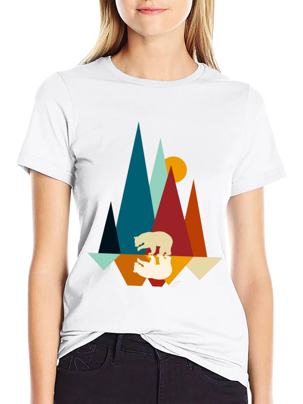 Mountain Bear Graphic Tee - Nature Inspired Design
