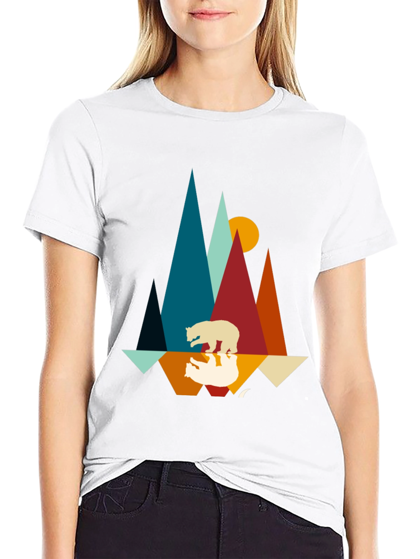 Mountain Bear Graphic Tee - Nature Inspired Design