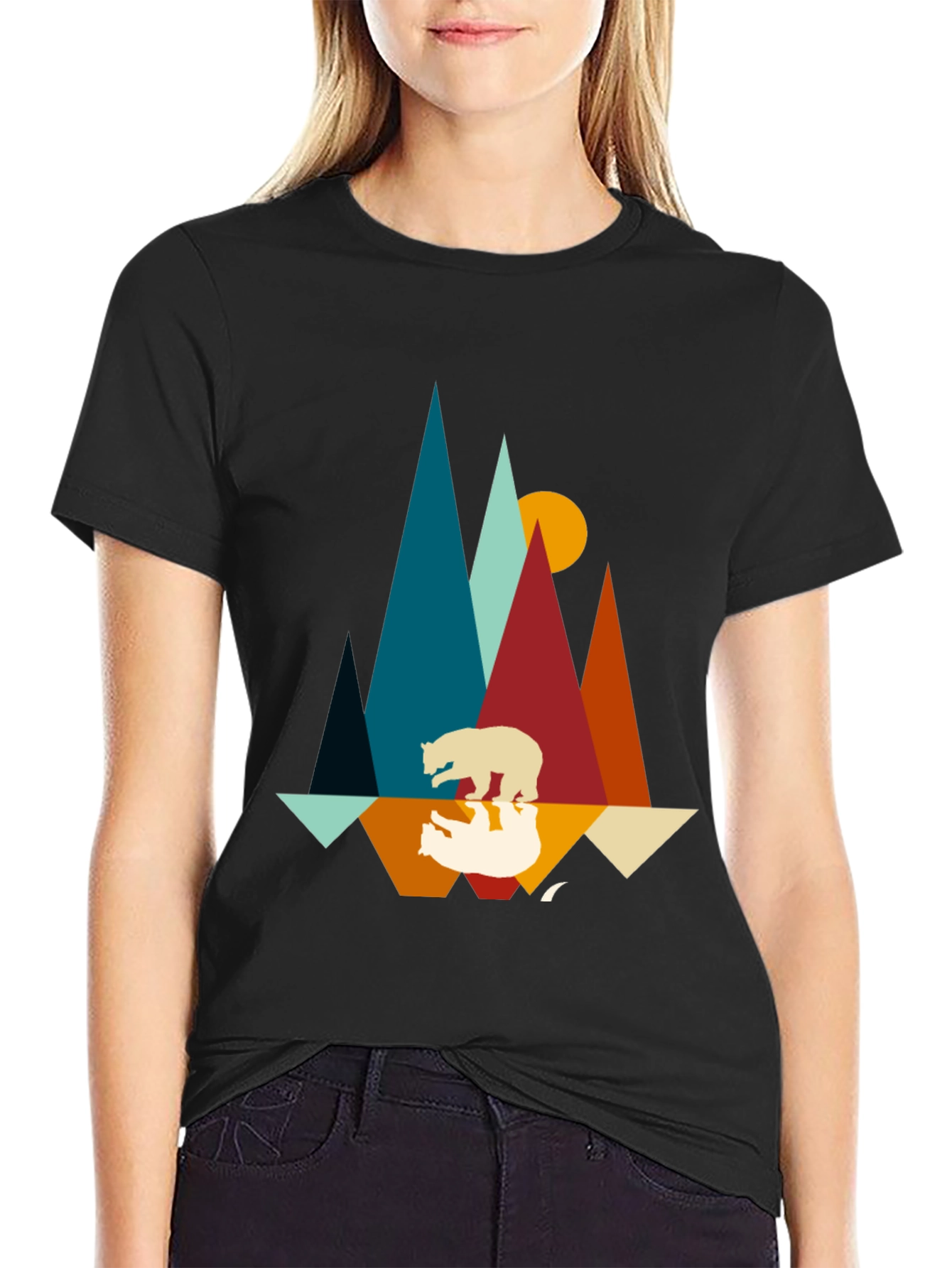 Mountain Bear Graphic Tee - Nature Inspired Design