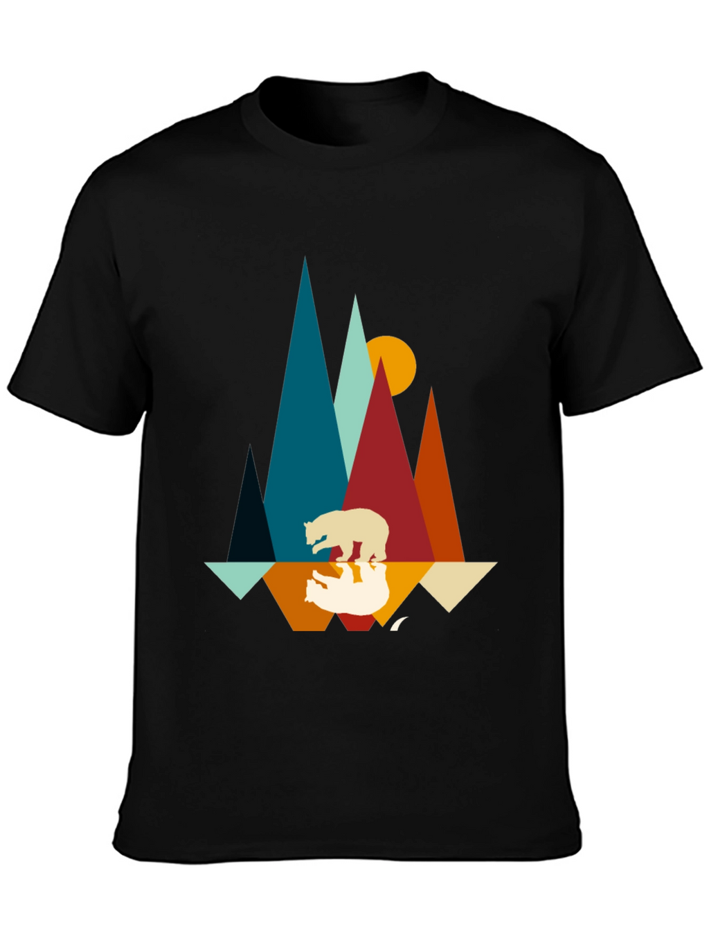 Mountain Bear Graphic Tee - Nature Inspired Design