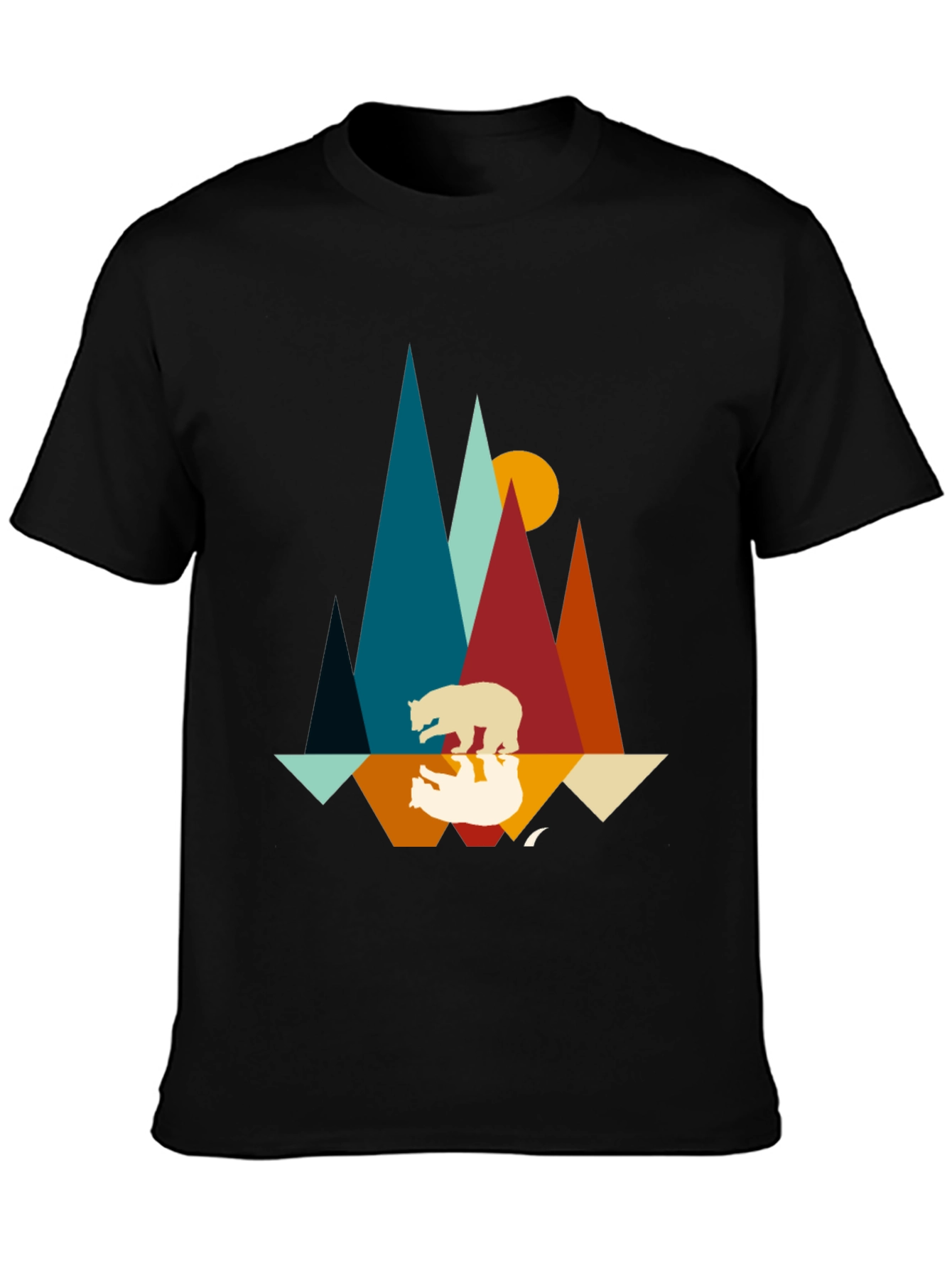 Mountain Bear Graphic Tee - Nature Inspired Design