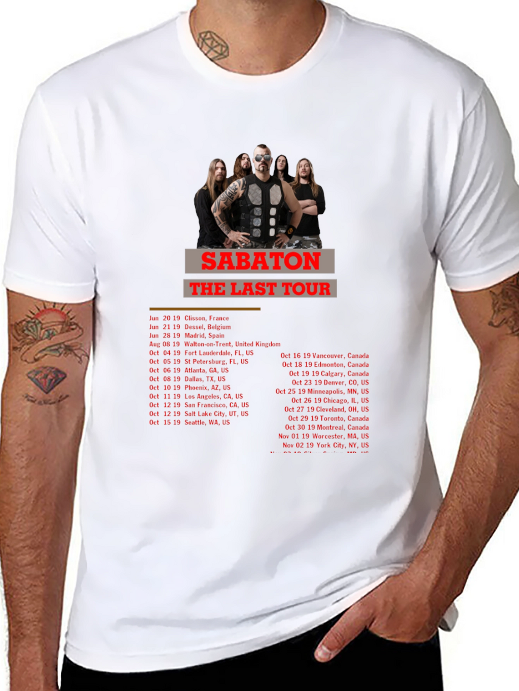 Sabaton The Last Tour Black T-Shirt