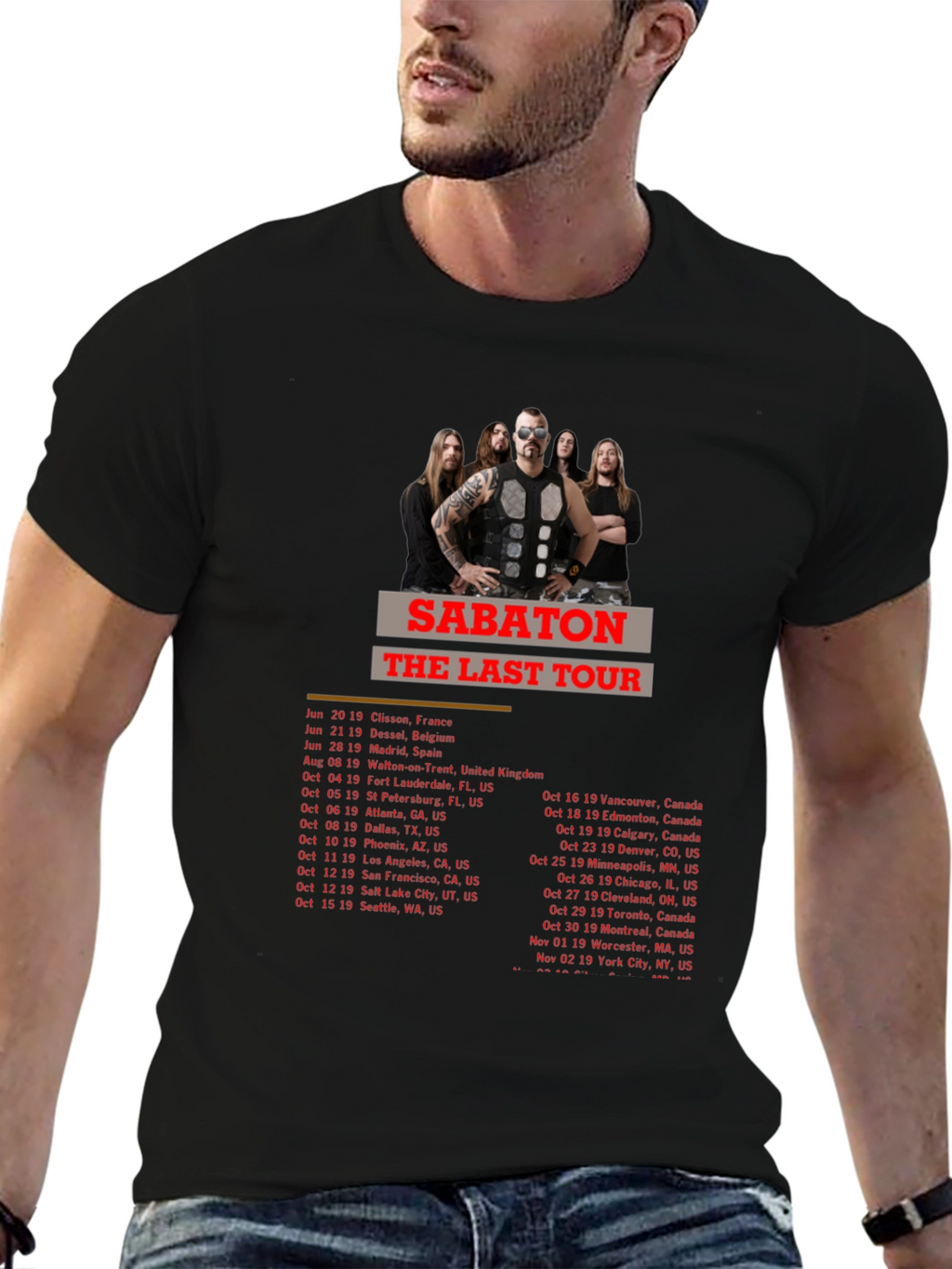 Sabaton The Last Tour Black T-Shirt