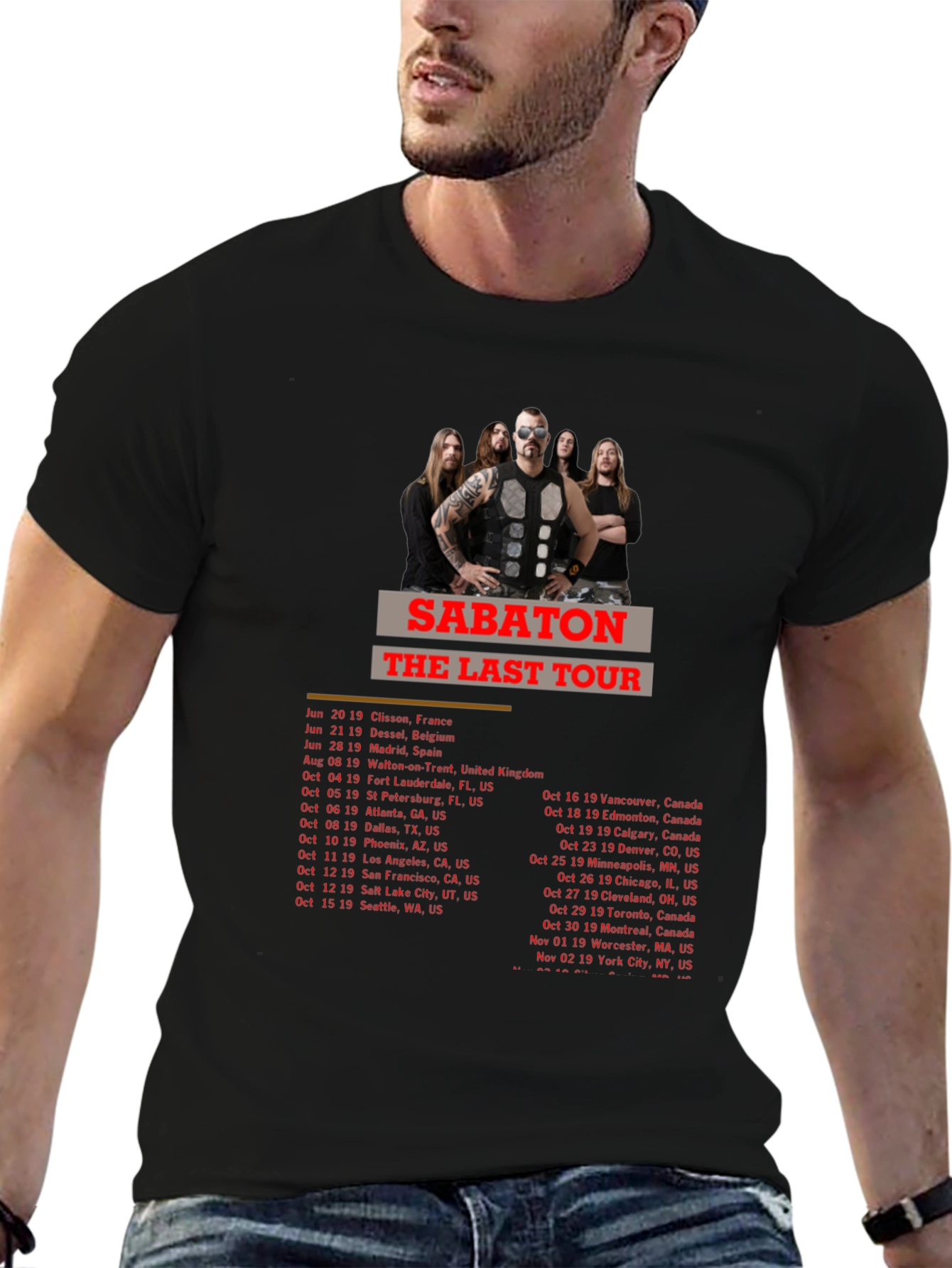 Sabaton The Last Tour Black T-Shirt