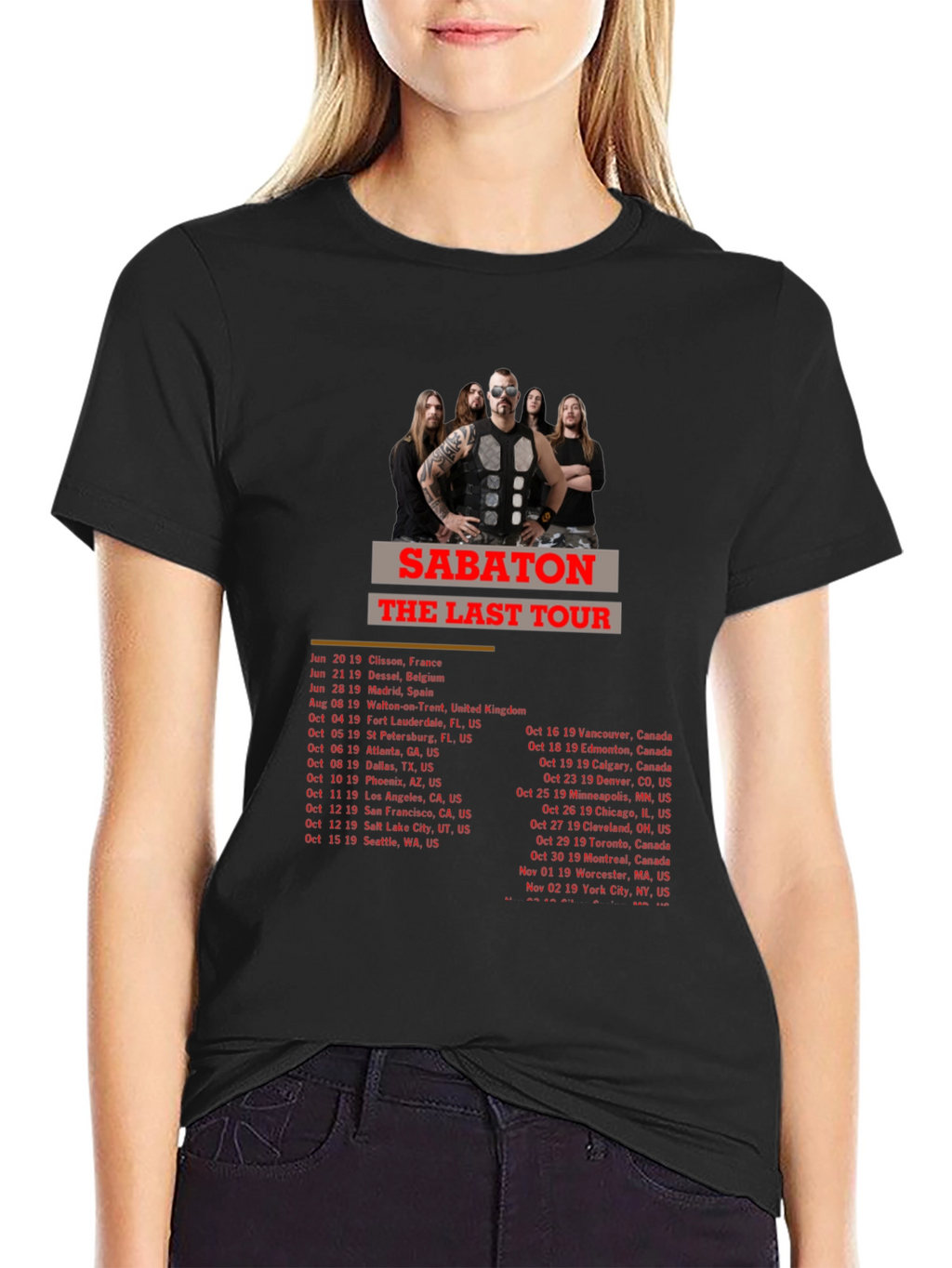 Sabaton The Last Tour Black T-Shirt