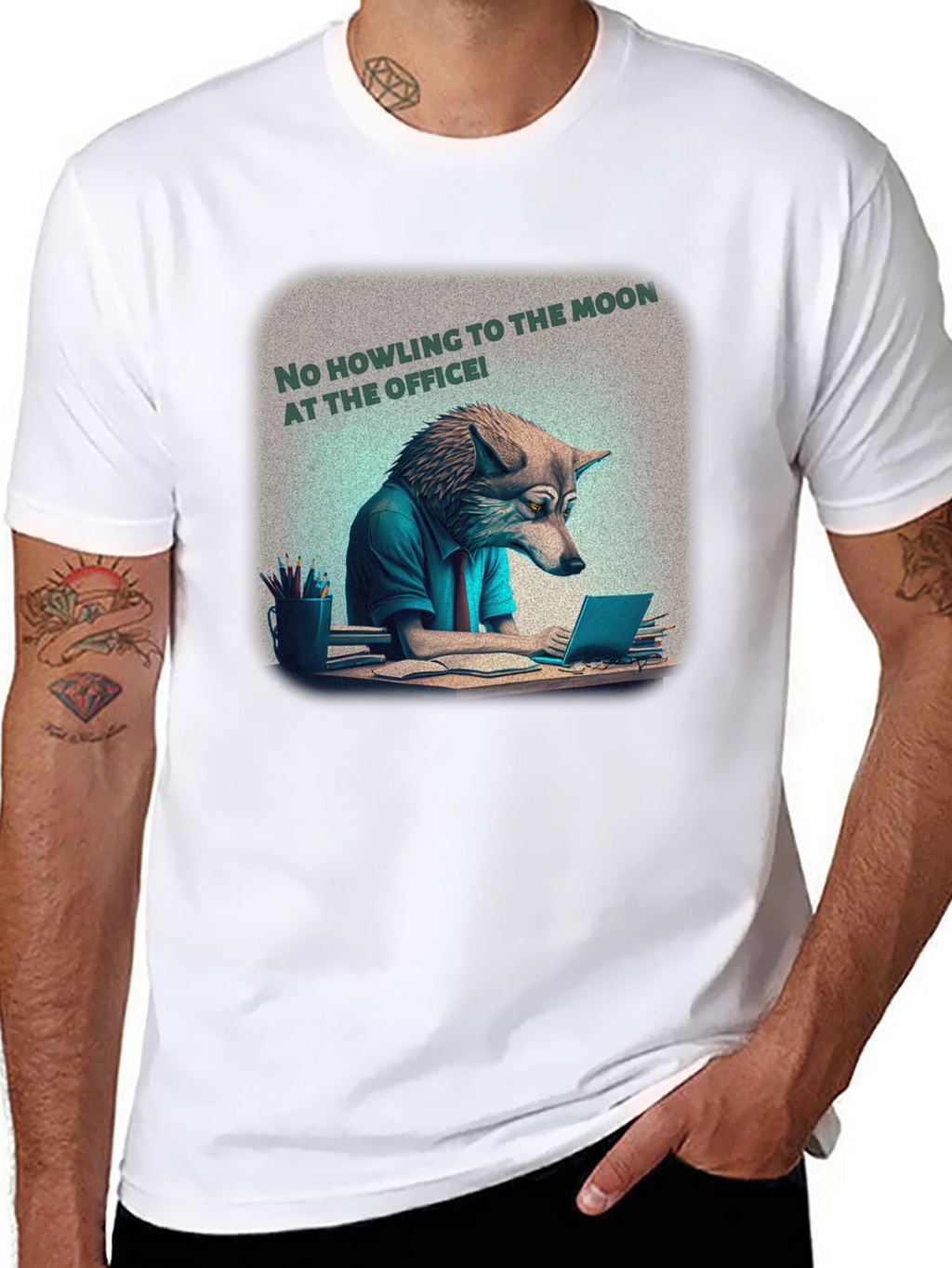 No Howling at the Office Tee