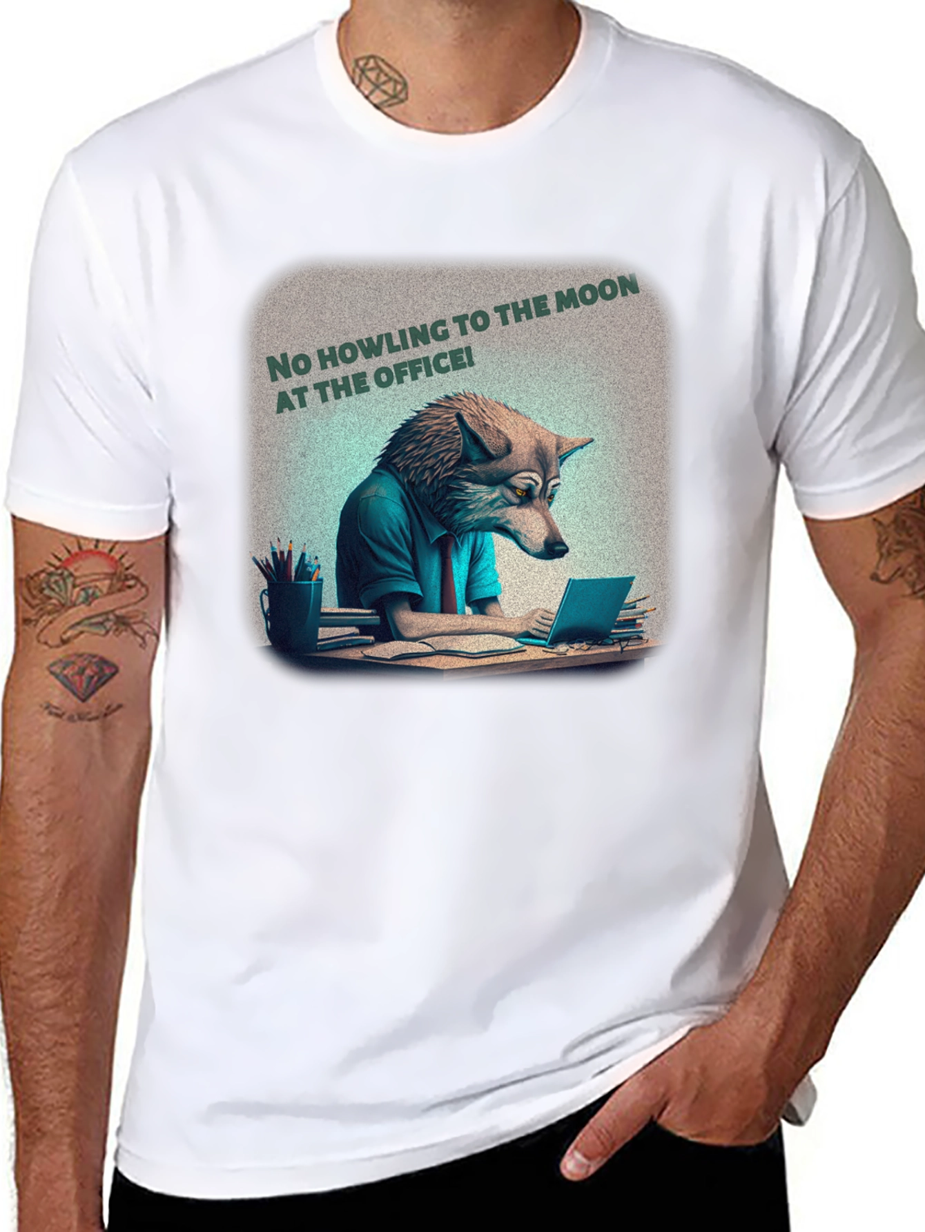 No Howling at the Office Tee
