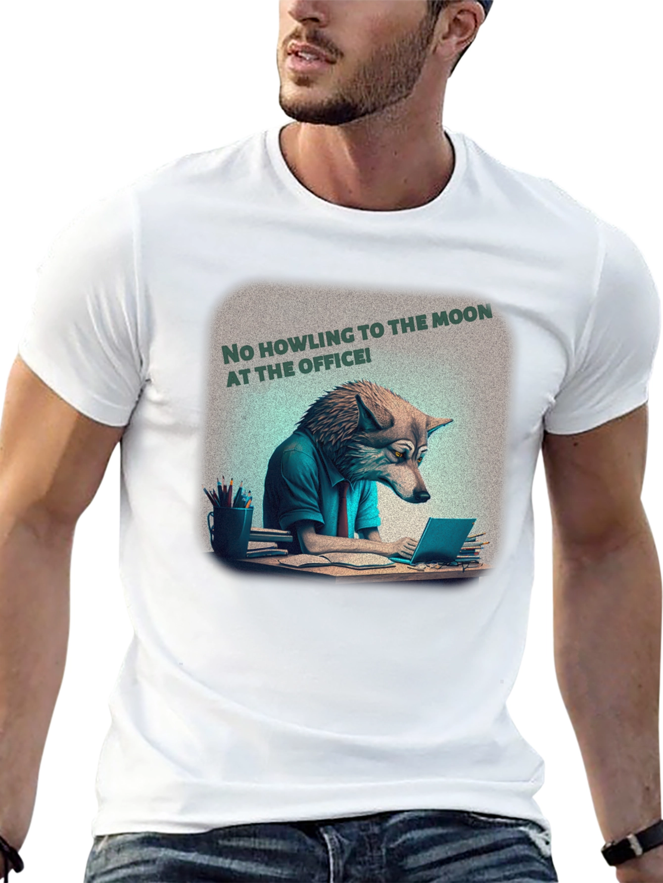 No Howling at the Office Tee