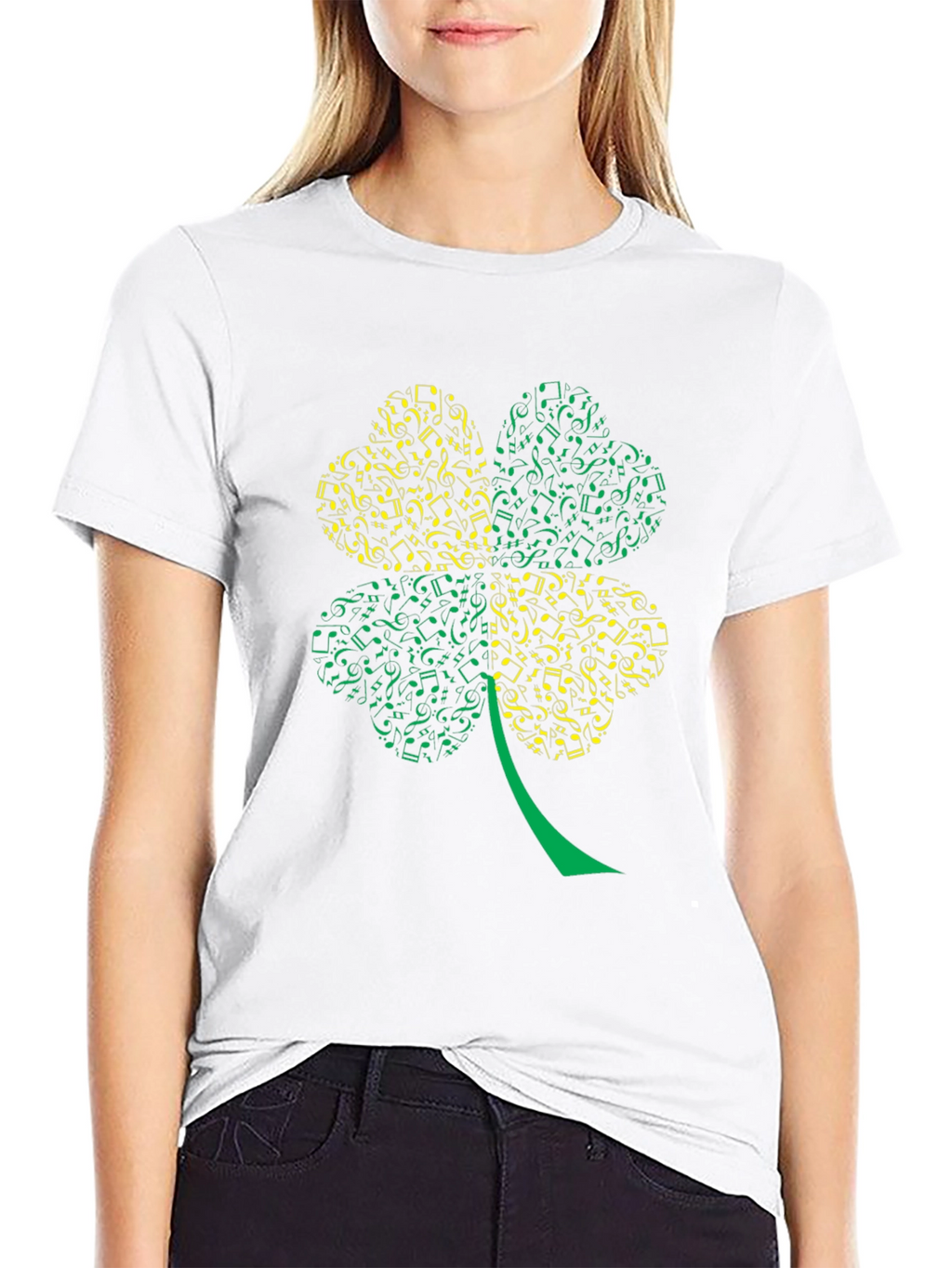 Musical Shamrock Graphic T-Shirt
