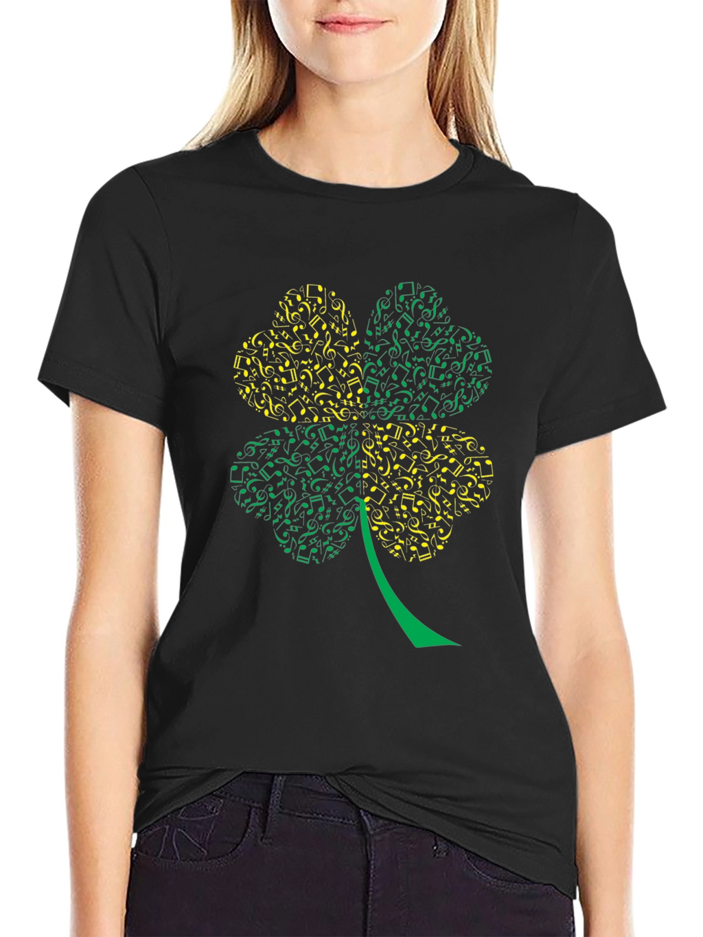 Musical Shamrock Graphic T-Shirt