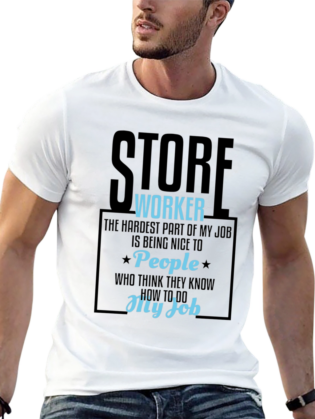Store Worker Humor Graphic Tee