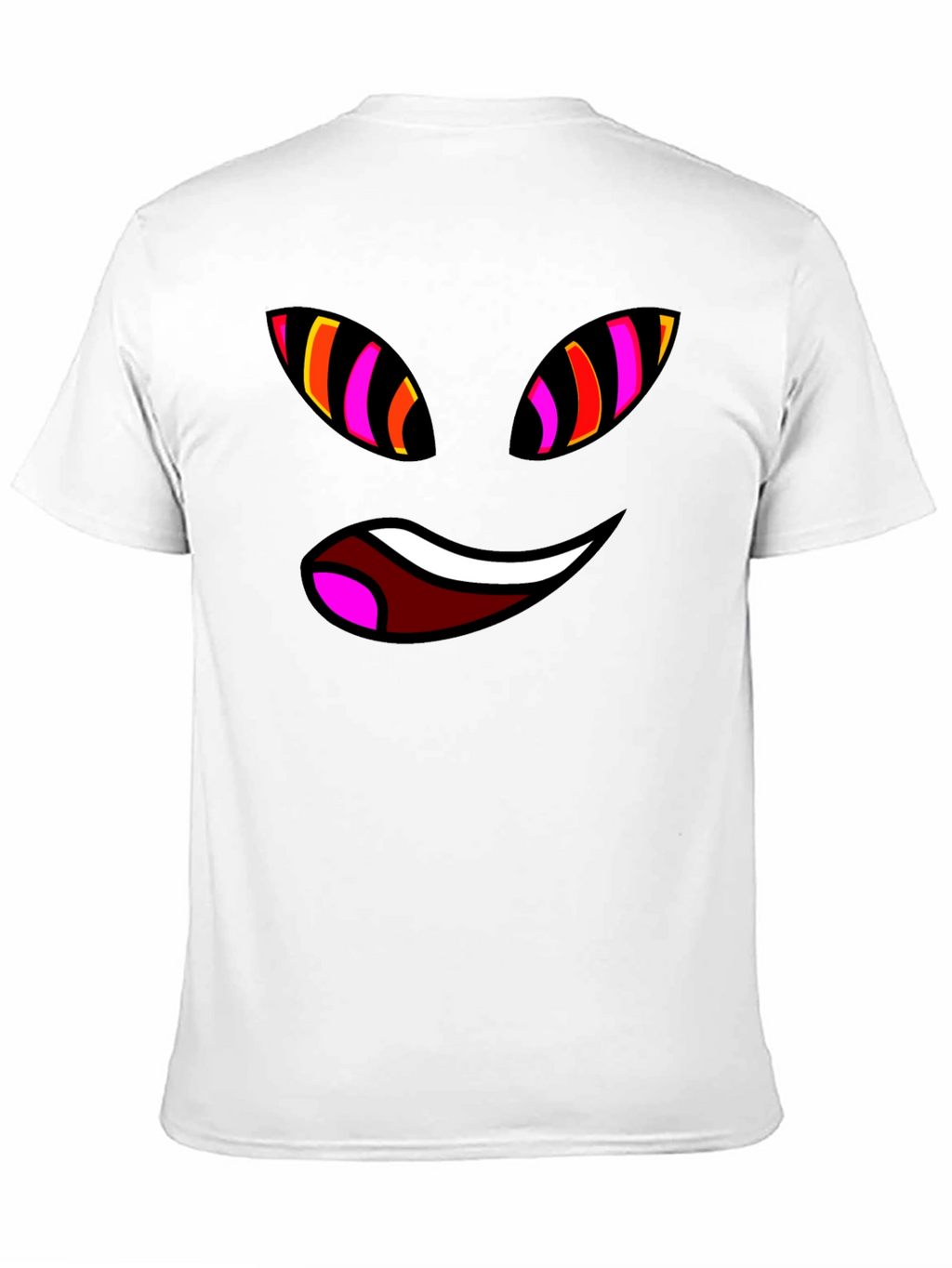Funky Face Graphic Tee - Black Cotton Blend T-Shirt