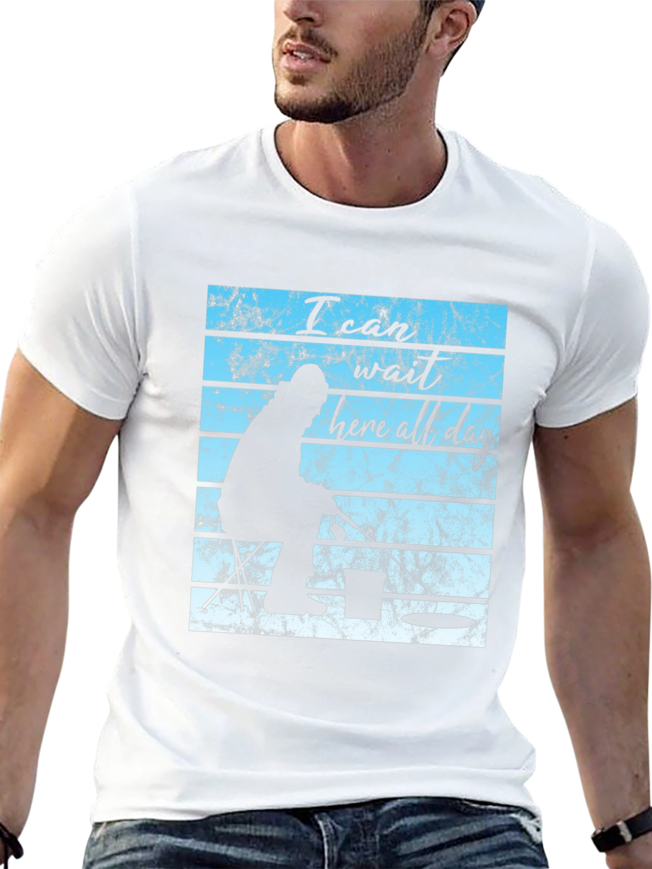 I Can Wait Here All Day Fishing T-Shirt