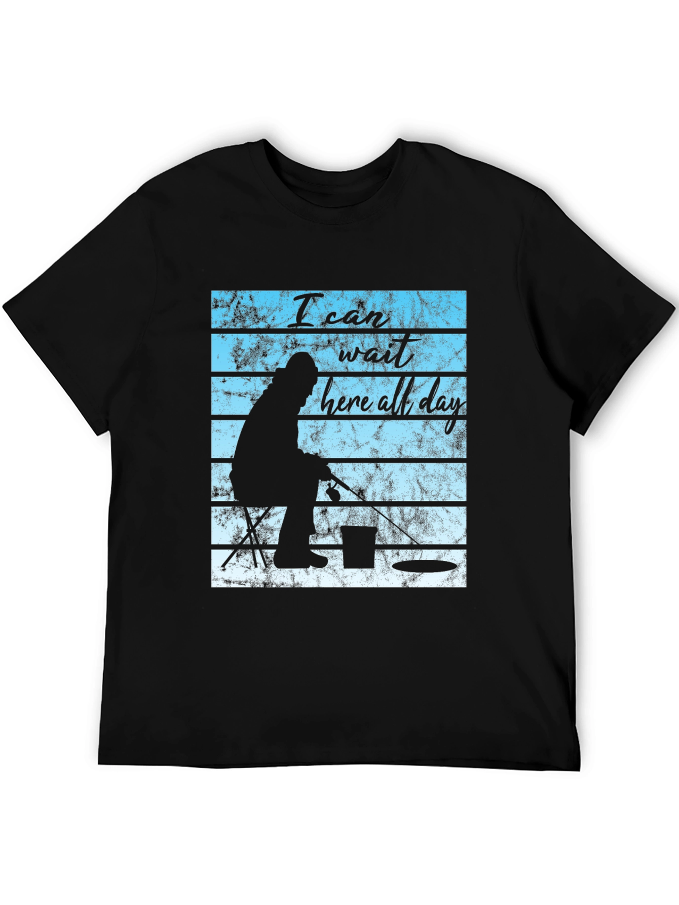 I Can Wait Here All Day Fishing T-Shirt