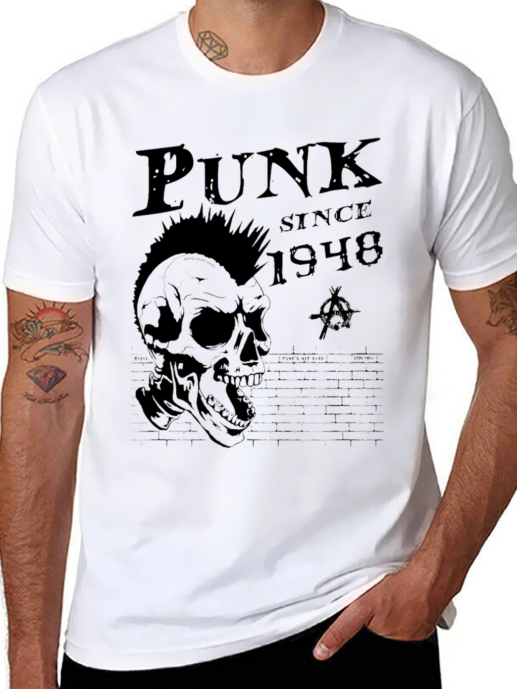 Punk Since 1948 Graphic T-Shirt - Skull Design