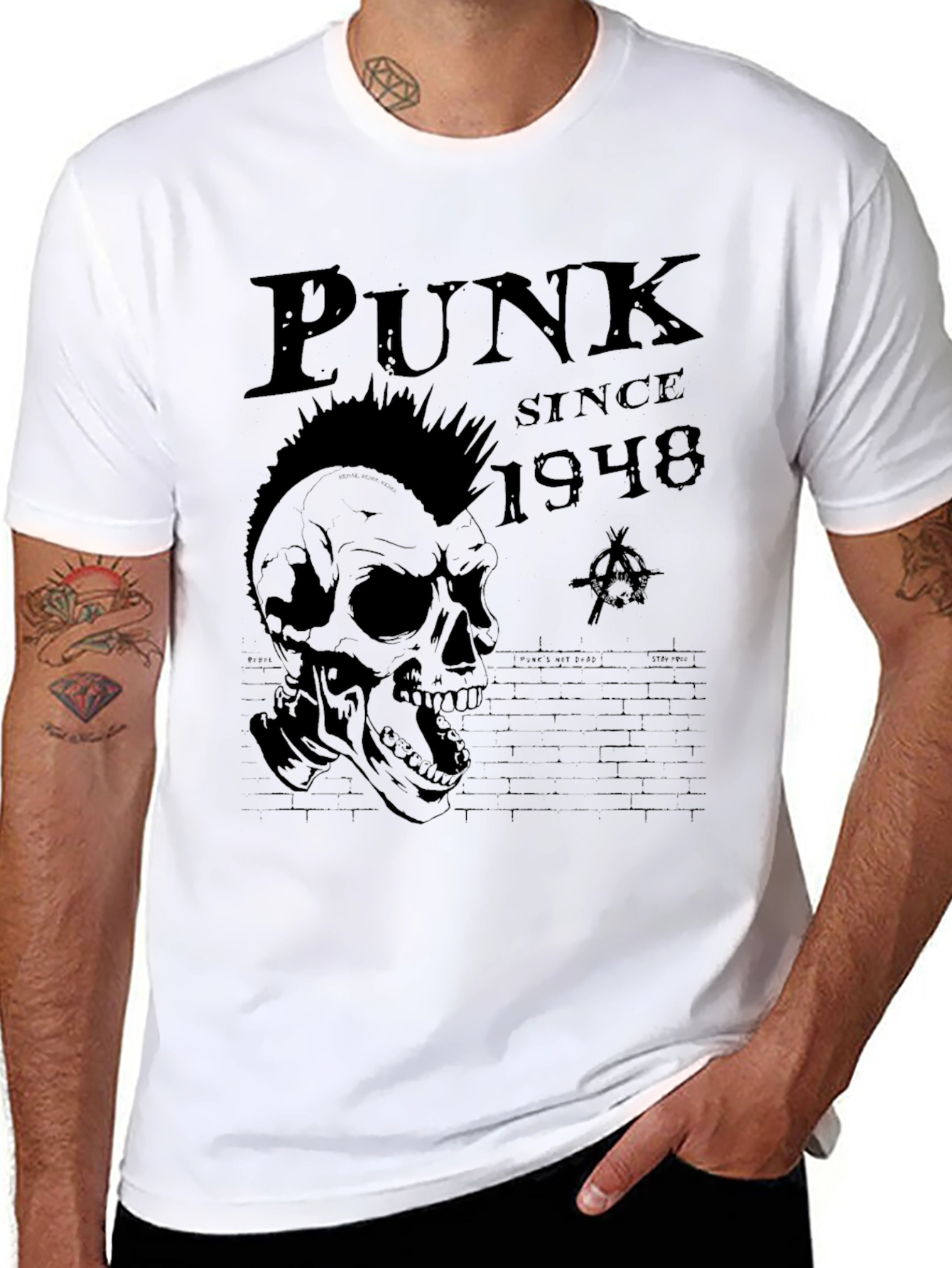 Punk Since 1948 Graphic T-Shirt - Skull Design