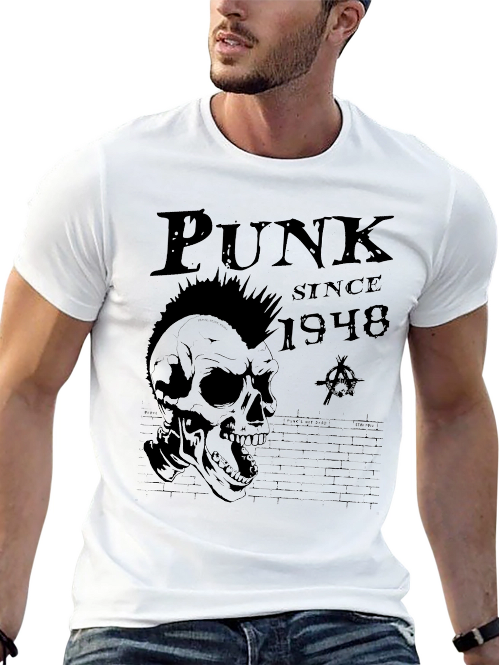 Punk Since 1948 Graphic T-Shirt - Skull Design