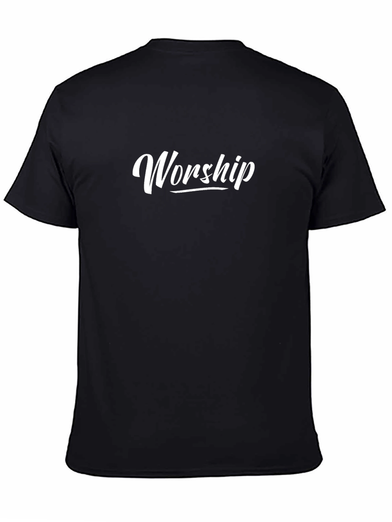 Worship Tee - Black Cotton Blend T-Shirt