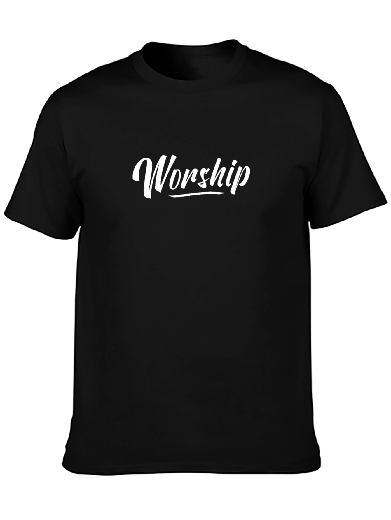 Worship Tee - Black Cotton Blend T-Shirt